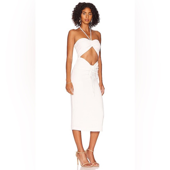 NWT NBD Aviva Midi Dress in White - Picture 2 of 9